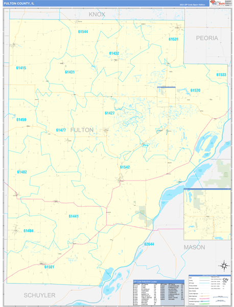 Fulton County, IL Zip Code Map