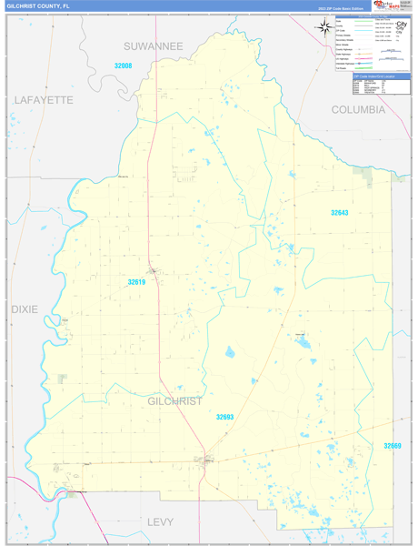 Gilchrist County Digital Map Basic Style