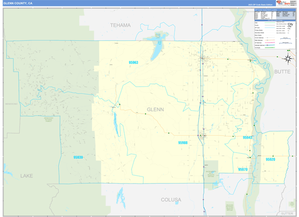 Glenn County Digital Map Basic Style