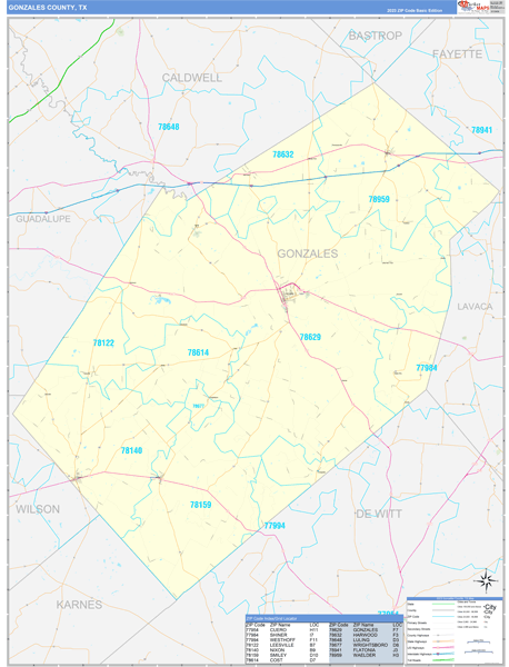 Gonzales County Digital Map Basic Style