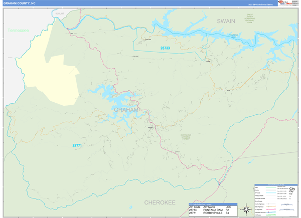 Graham County Digital Map Basic Style