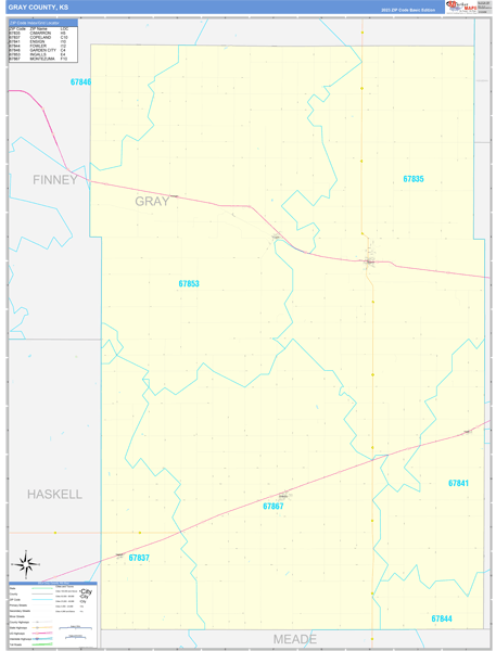 Gray County Digital Map Basic Style