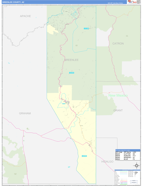 Greenlee County Digital Map Basic Style