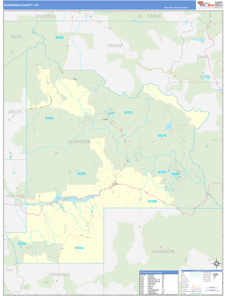 Gunnison County Digital Map Basic Style