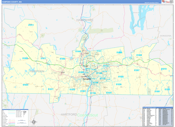 Hampden County Digital Map Basic Style