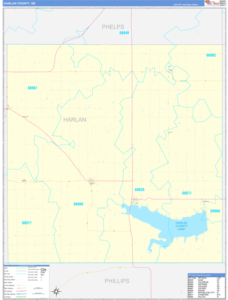 Harlan County Digital Map Basic Style