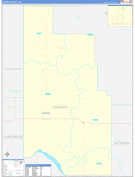 Harmon County Map Book Basic Style