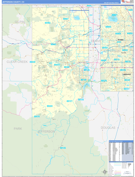 Maps of Jefferson County Colorado marketmaps com