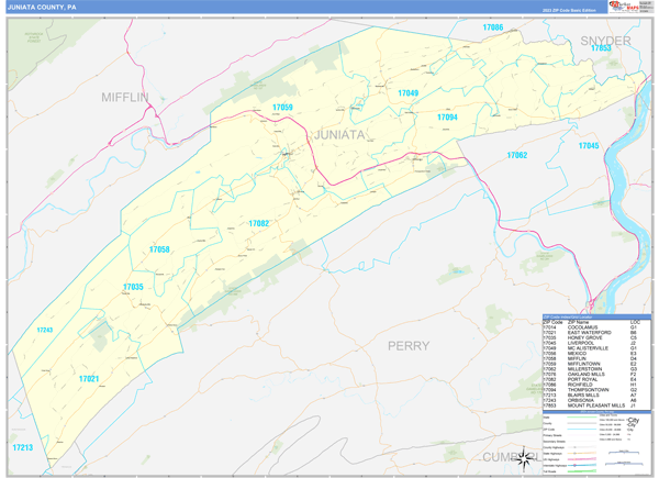 Juniata County Digital Map Basic Style