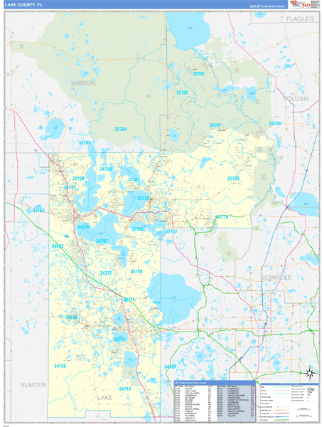 Lake County, FL Zip Code Map