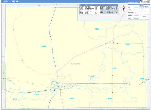 Laramie County Digital Map Basic Style
