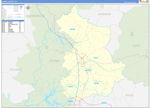 Laurel County Digital Map Basic Style