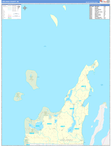 Leelanau County Digital Map Basic Style