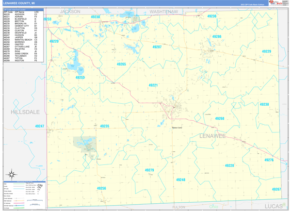 Lenawee County Digital Map Basic Style