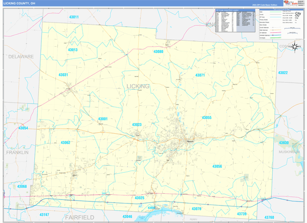 Licking County Digital Map Basic Style