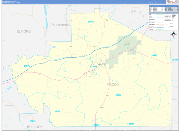 Macon County Digital Map Basic Style