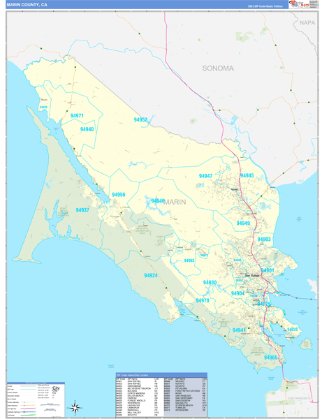 Marin County Digital Map Basic Style