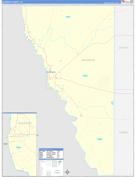 Maverick County Digital Map Basic Style