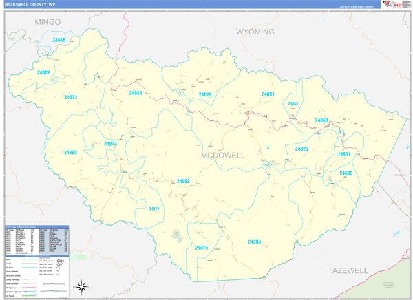McDowell County Digital Map Basic Style