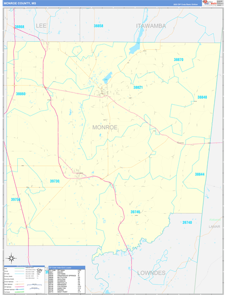 Monroe County Digital Map Basic Style