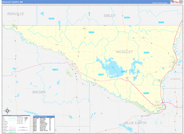 Nicollet County Digital Map Basic Style