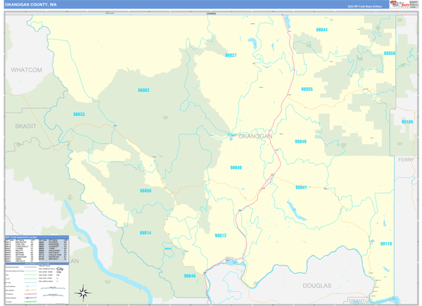 Okanogan County Digital Map Basic Style