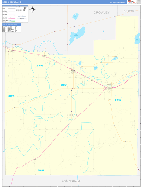 Otero County Digital Map Basic Style