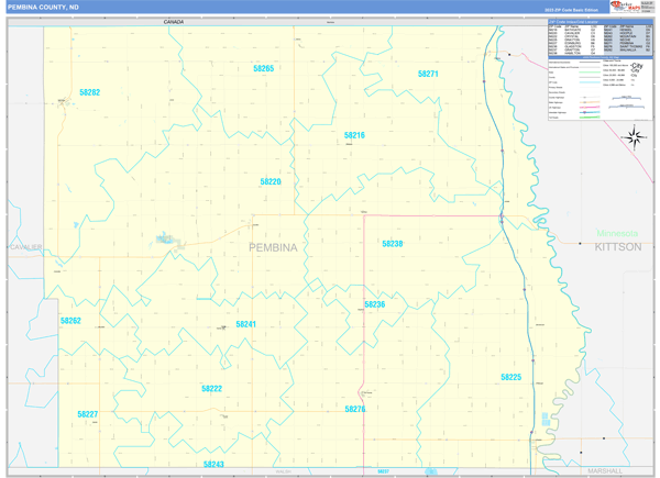 Pembina County Digital Map Basic Style