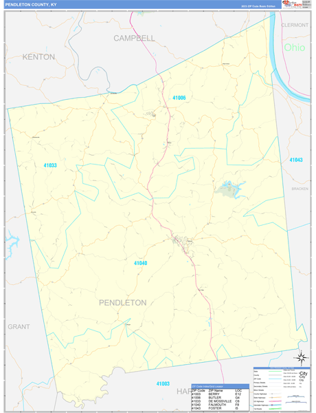 Pendleton County Digital Map Basic Style