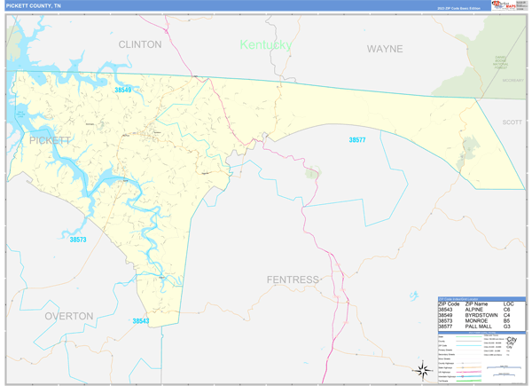 Pickett County Digital Map Basic Style