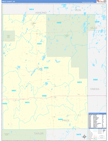 Price County Digital Map Basic Style
