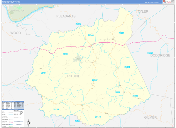 Ritchie County Digital Map Basic Style