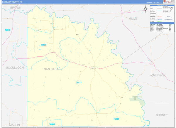 Maps of San Saba County Texas - marketmaps.com