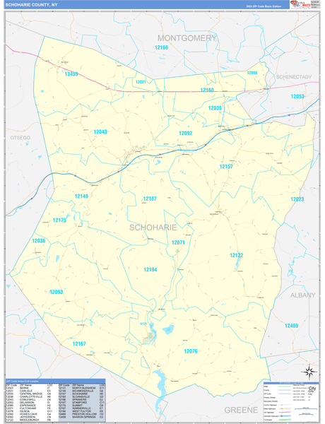 Schoharie County Digital Map Basic Style