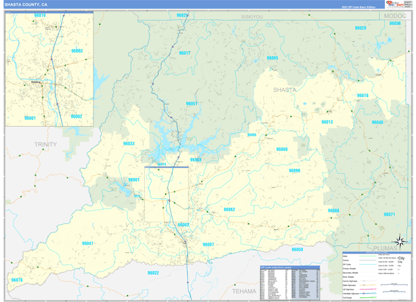 Shasta County Digital Map Basic Style