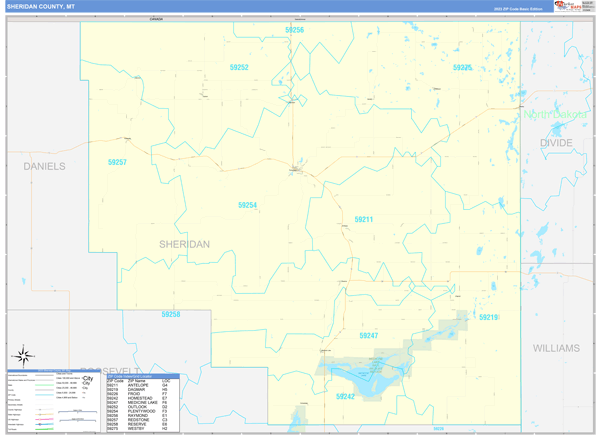 Sheridan County Digital Map Basic Style