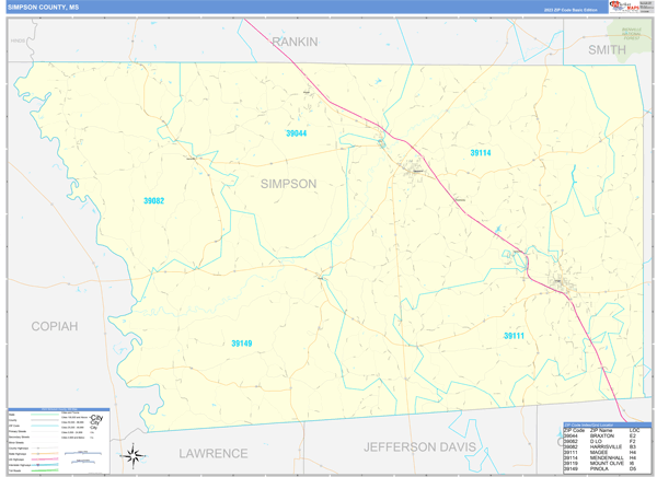 Simpson County Digital Map Basic Style