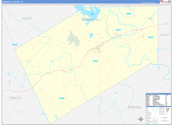 Somervell County Digital Map Basic Style