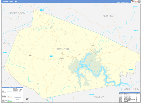 Spencer County Digital Map Basic Style