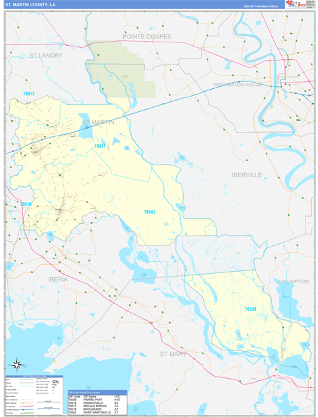 Maps of St. Martin Parish (County) Louisiana - marketmaps.com