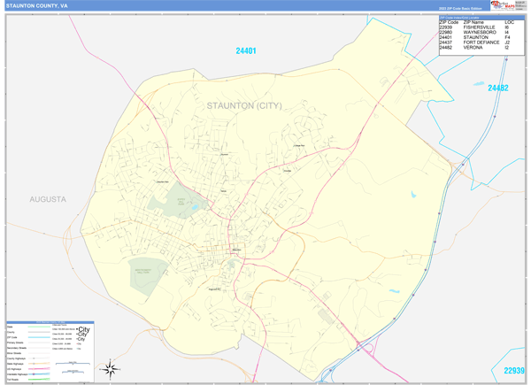 Staunton County Digital Map Basic Style