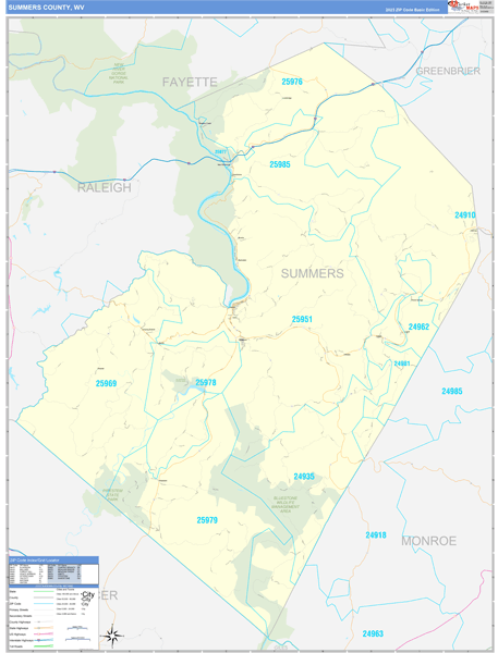 Summers County Digital Map Basic Style