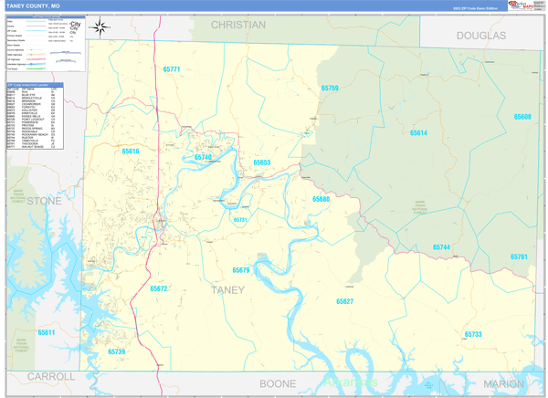 Taney County Digital Map Basic Style