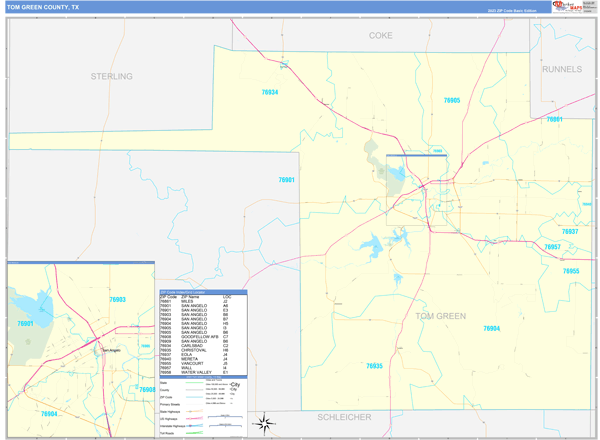 Maps of Tom Green County Texas - marketmaps.com