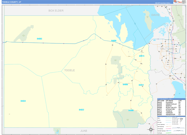 Tooele County Digital Map Basic Style