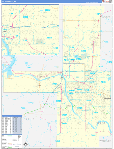 Tulsa County Map Book Basic Style