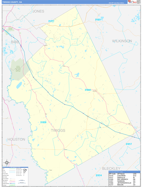 Twiggs County Digital Map Basic Style