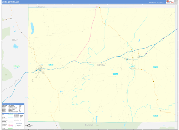 Uinta County Digital Map Basic Style