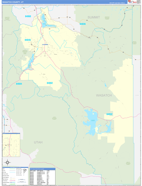 Wasatch County Digital Map Basic Style