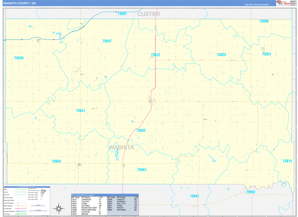 Washita County Digital Map Basic Style